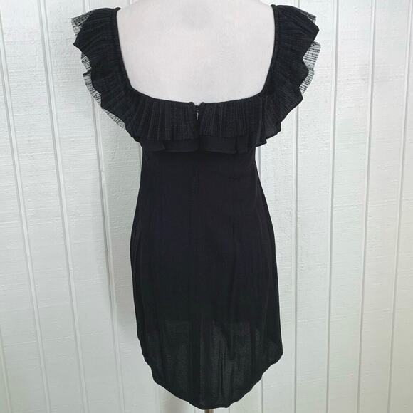 For Love & Lemons Women Short Sleeve Cocktail Dress Black Feminine Size Small - Picture 6 of 10